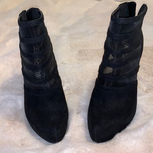 ALDO Black Mesh Booties